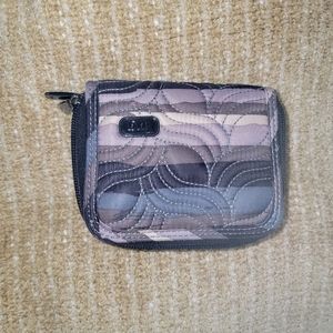 Lug Splits compact wallet in painted pearl EUC